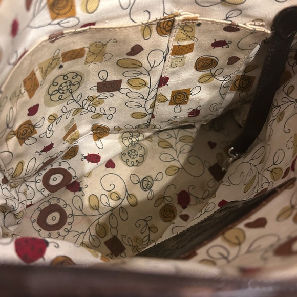 Brighton woven straw tote bag with brown leather trim - Picture 6 of 8